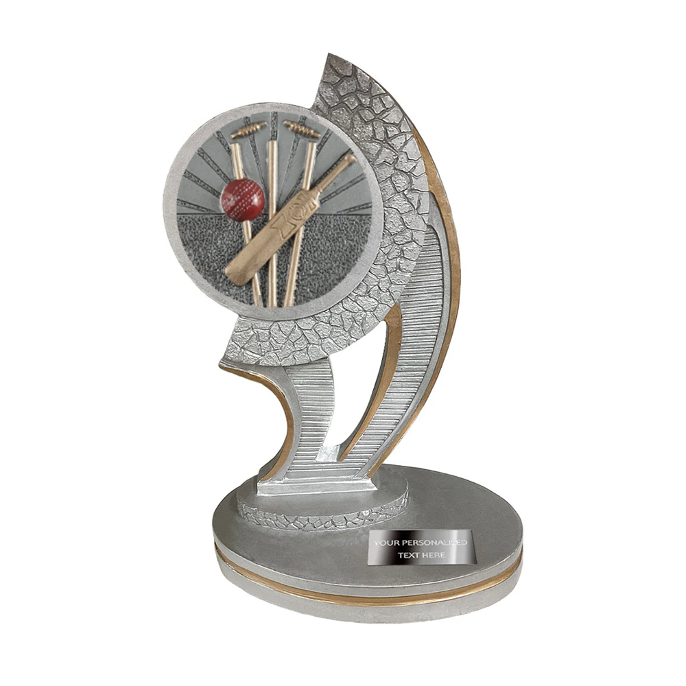 Silver Cricket Resin Trophy Award (1351-3) BW Trophies