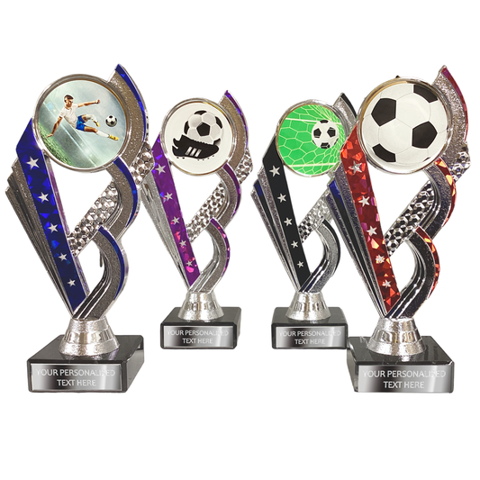 Stylish Shiny Football Award with Stars Decoration (2150/1/2/3A) BW Trophies