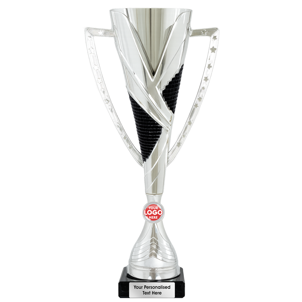 Silver & Black Cone Trophy with Star Handles (2415A/B/C/D)