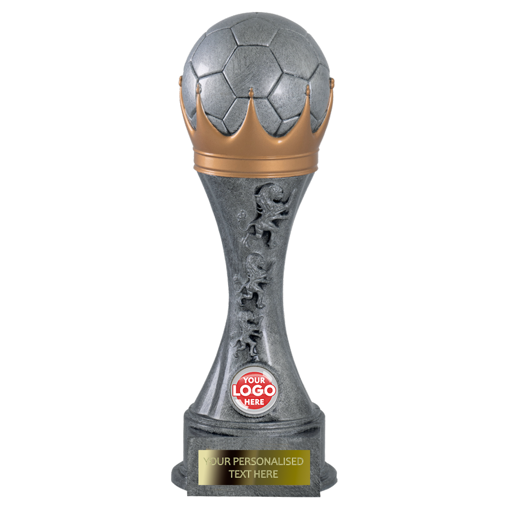 Football Soccerball Statuette with Golden Crown Design (CRL1/2/3/4ASG) BW Trophies