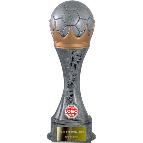 Football Soccerball Statuette with Golden Crown Design (CRL1/2/3/4ASG)