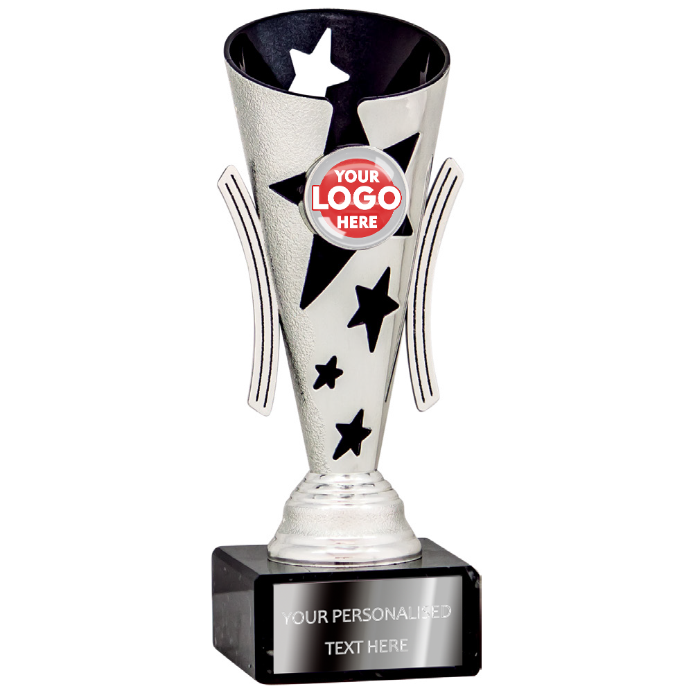 Silver Star Design Tube Trophy (1977A/B/C) BW Trophies