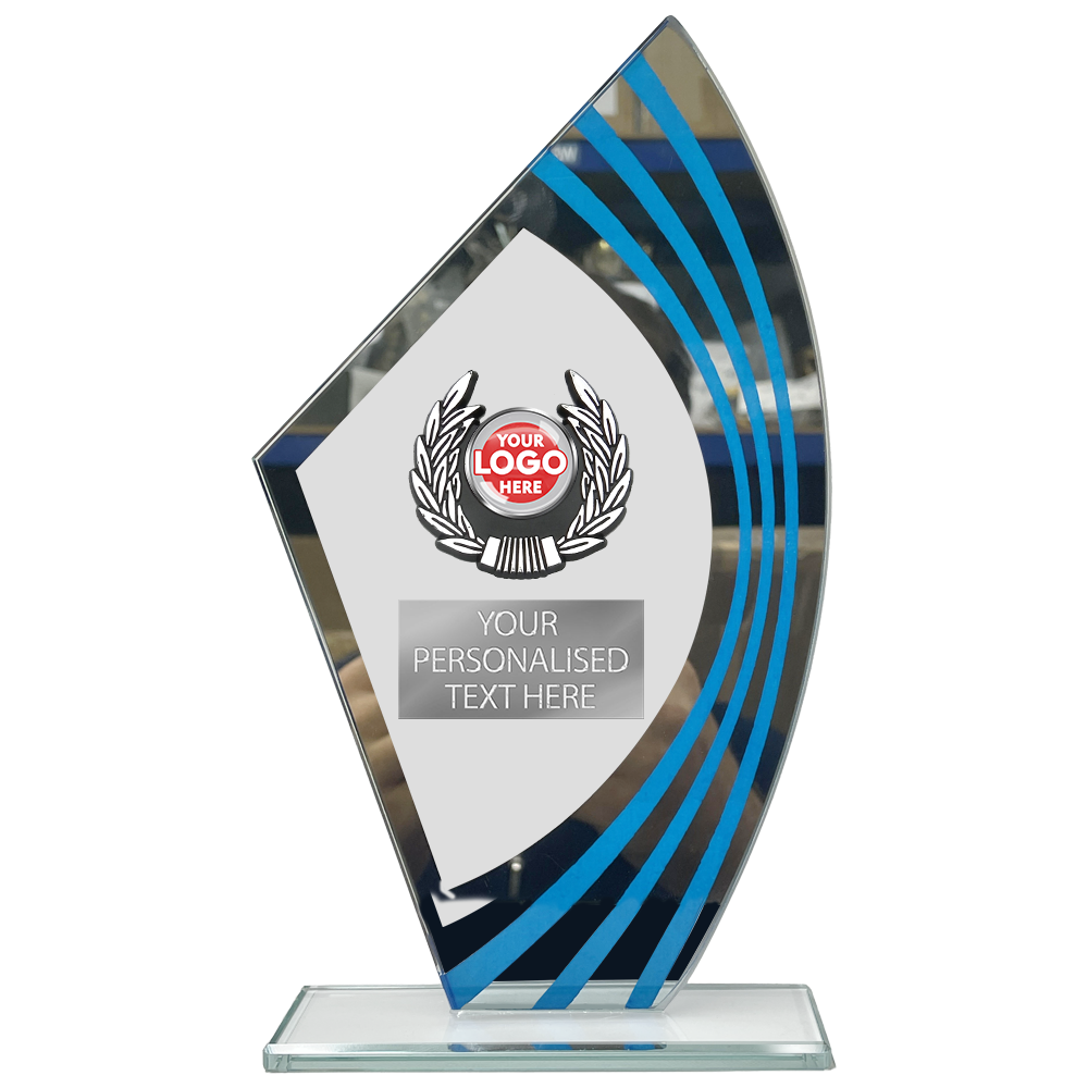 Blue Striped Glass Award (BG2B) BW Trophies
