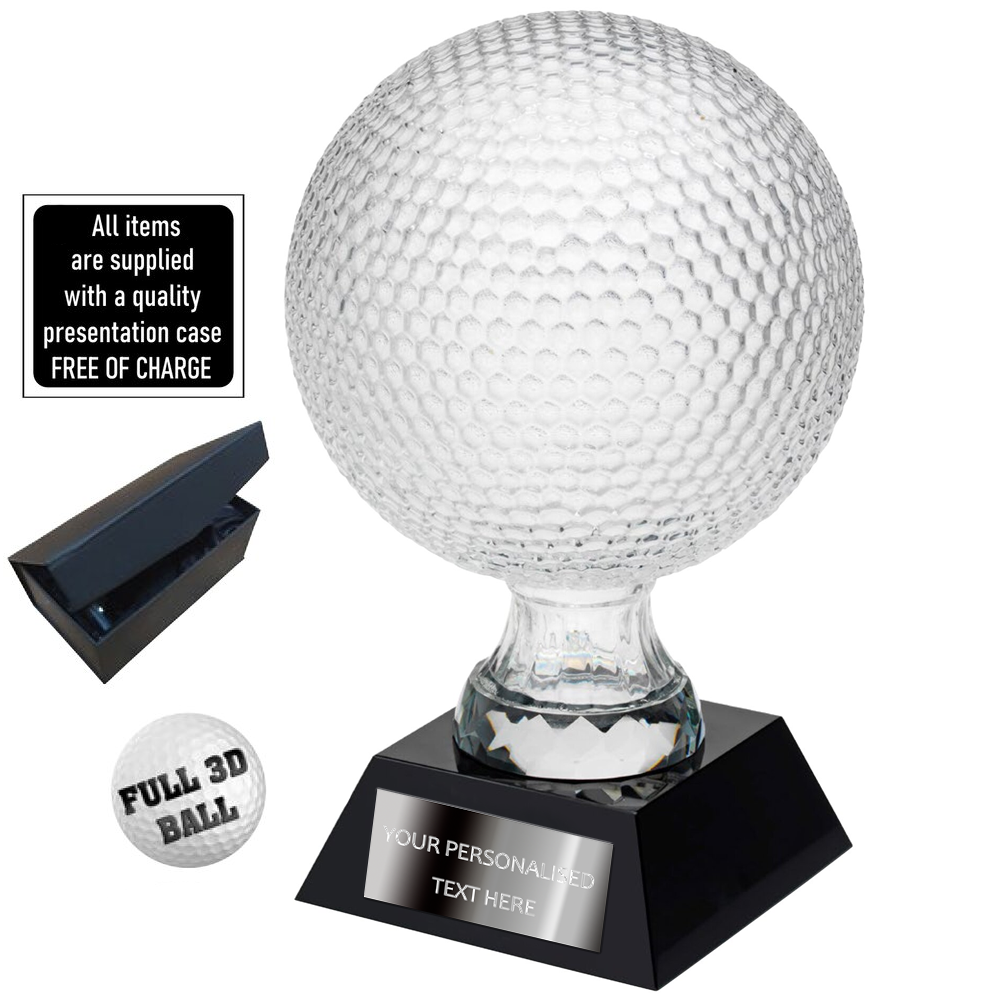 Premier Golf Glass Award With Presentation Box (CBG24A/B) BW Trophies