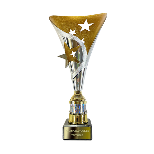 Gold/Silver Multipurpose Trophy Featuring Stars (2399A/B/C/D) BW Trophies