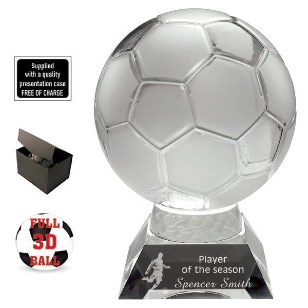 Elegant Lasered Football Premier Glass Award (JB200A/B/C)