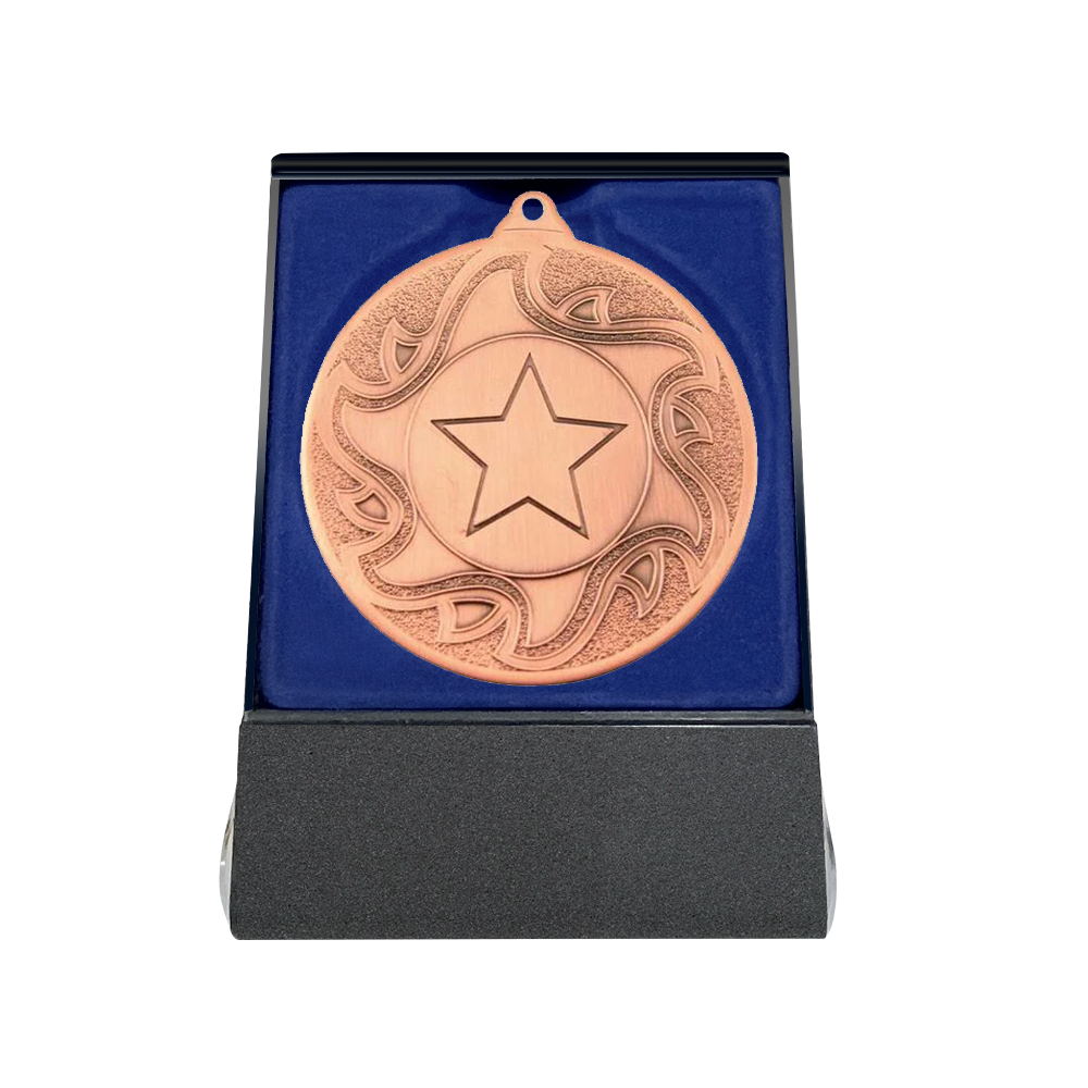 Multichoice Medal in Blue Flipover Box BW Trophies