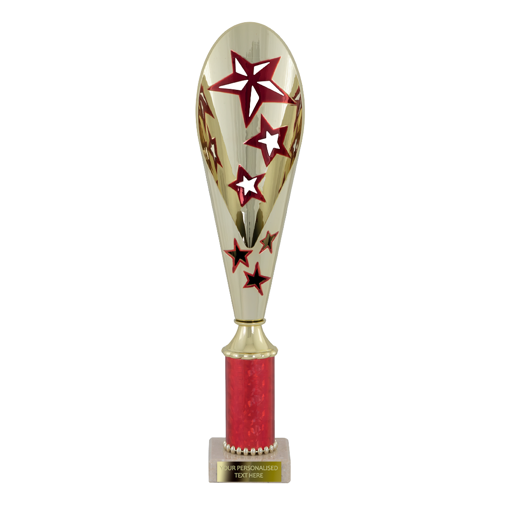 Gold & Red Multi-purpose Trophy with Stars (2372A/B/C/D) BW Trophies