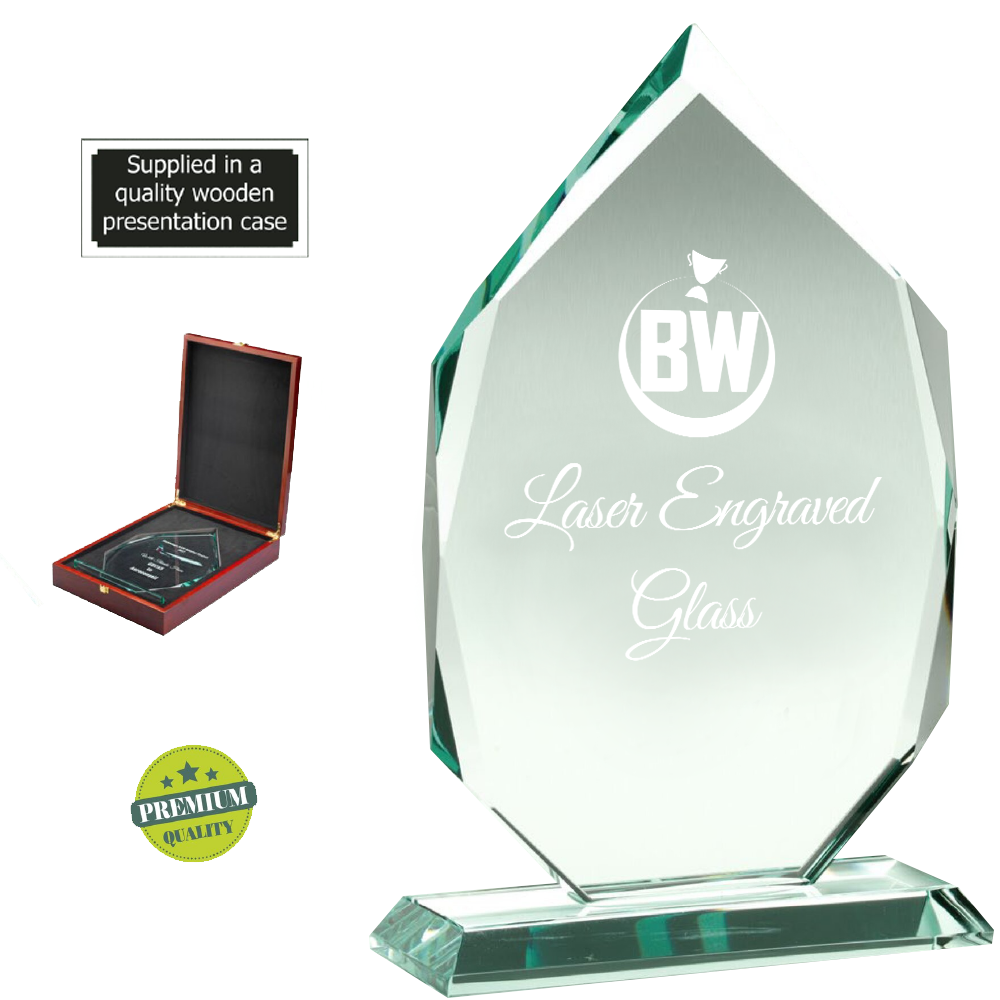 Premium Quality Lasered Premier Jade Glass Award (JP01A/B/C) BW Trophies
