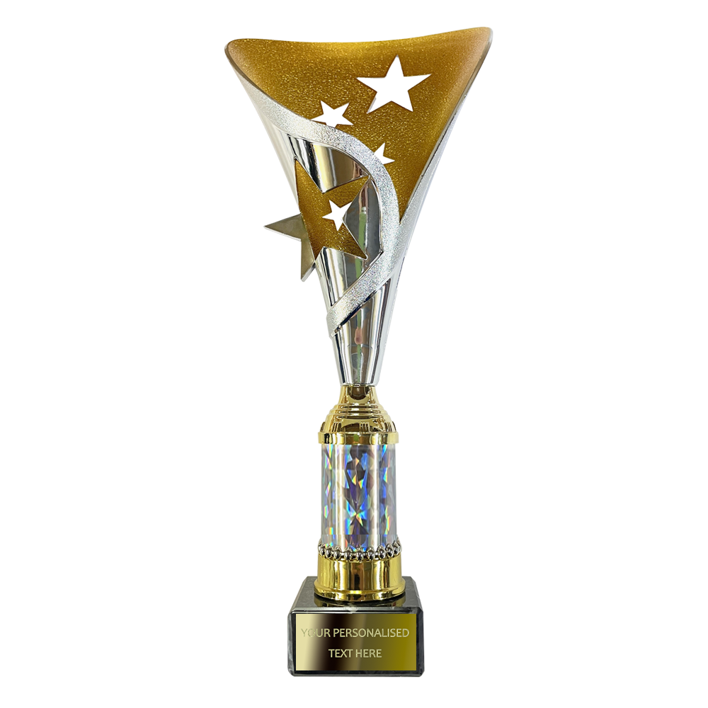 Gold/Silver Multipurpose Trophy Featuring Stars (2399A/B/C/D) BW Trophies