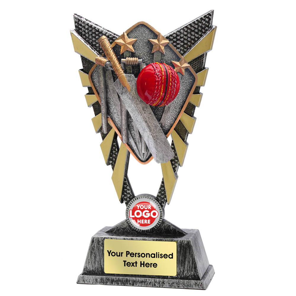 Stunning Cricket Trophy Award with Diamond-shaped Disc of your Choice (X845.22)