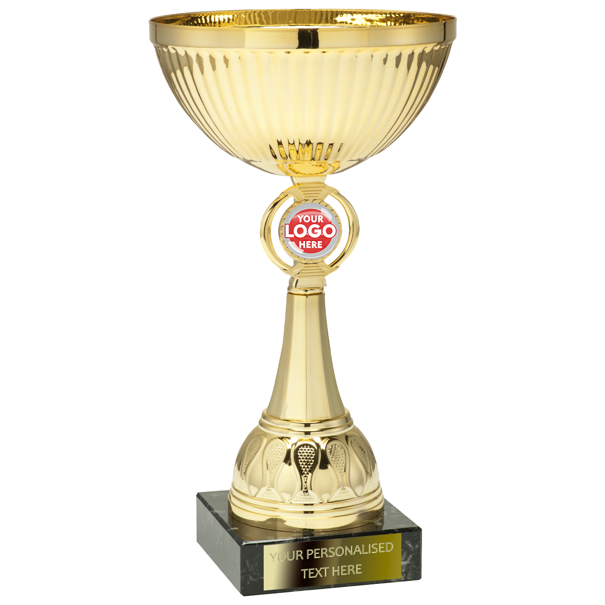 Striking Gold Cup on Black Marble Base (ET350.61A/B/C/D/E/F/G/H/I/J) BW Trophies