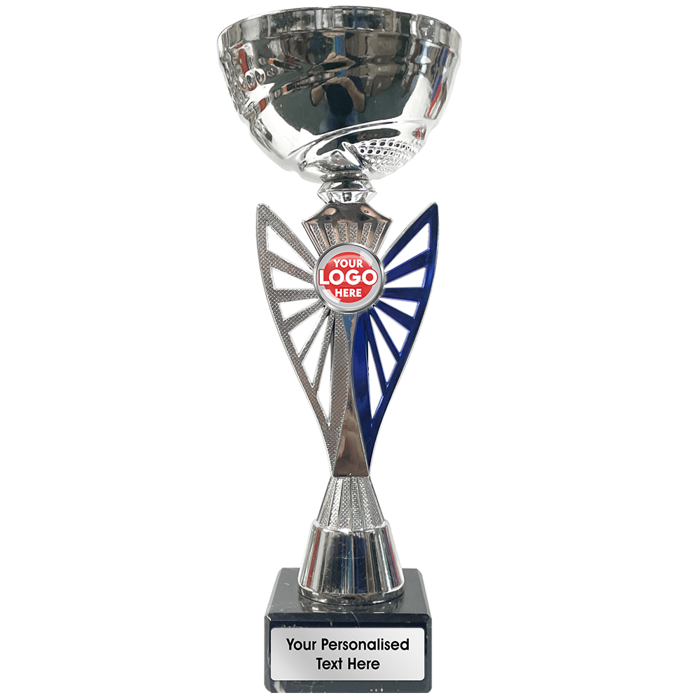 Silver Victory Cup with Blue Decoration (ET43404A/C/E) BW Trophies
