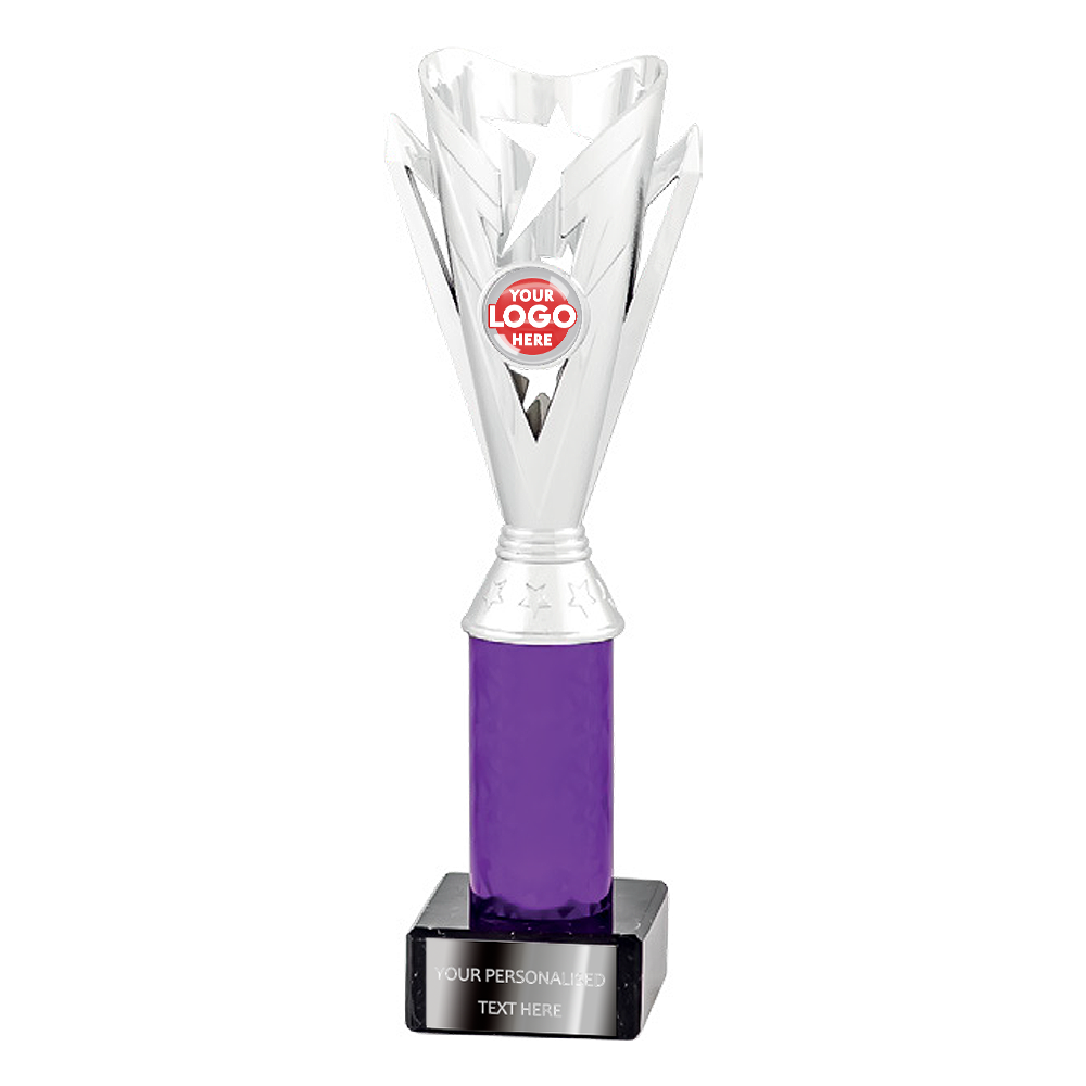 Silver & Purple Multi-purpose Trophy Award (2158C/D/E/F)