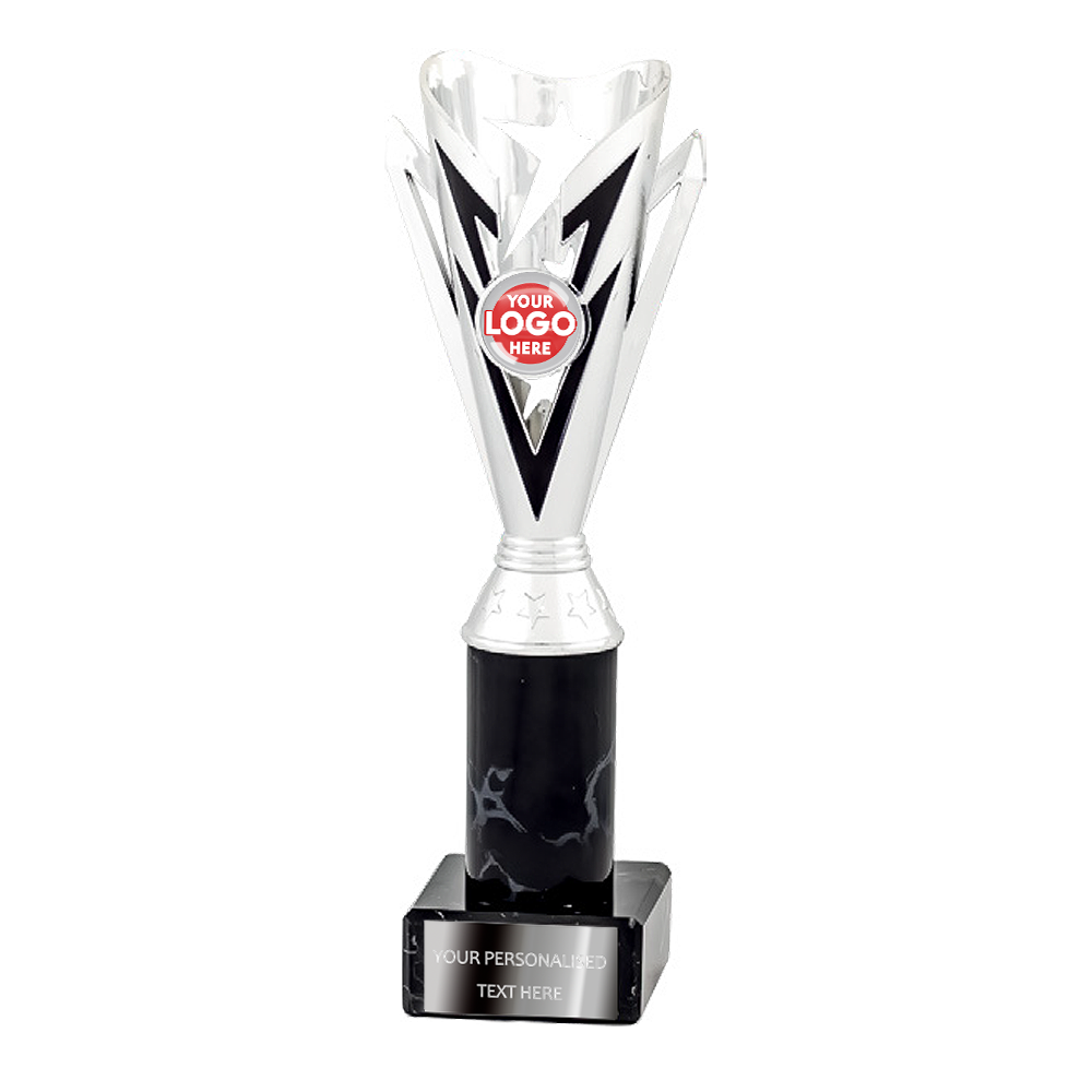 Silver & Black Multi-purpose Trophy Award (2159C/D/E/F) BW Trophies
