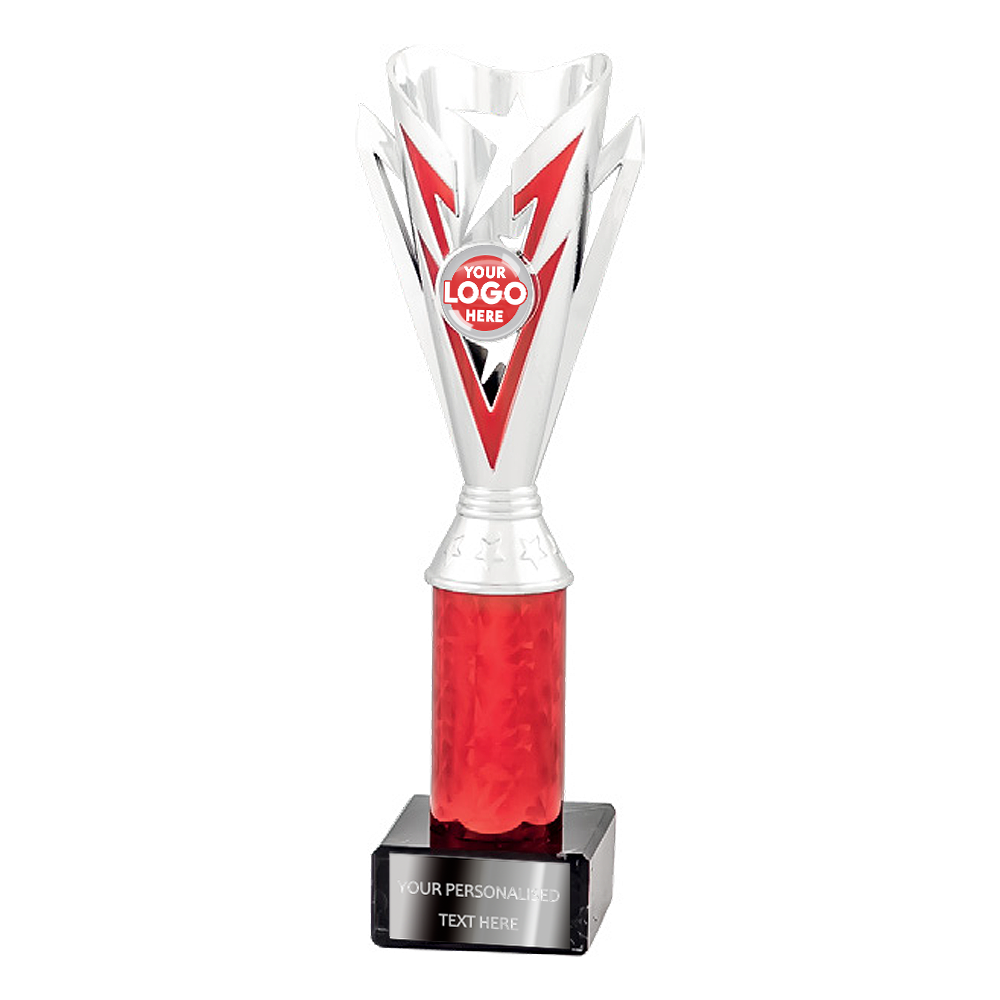 Silver & Red Multi-purpose Trophy Award (2161C/D/E/F) BW Trophies