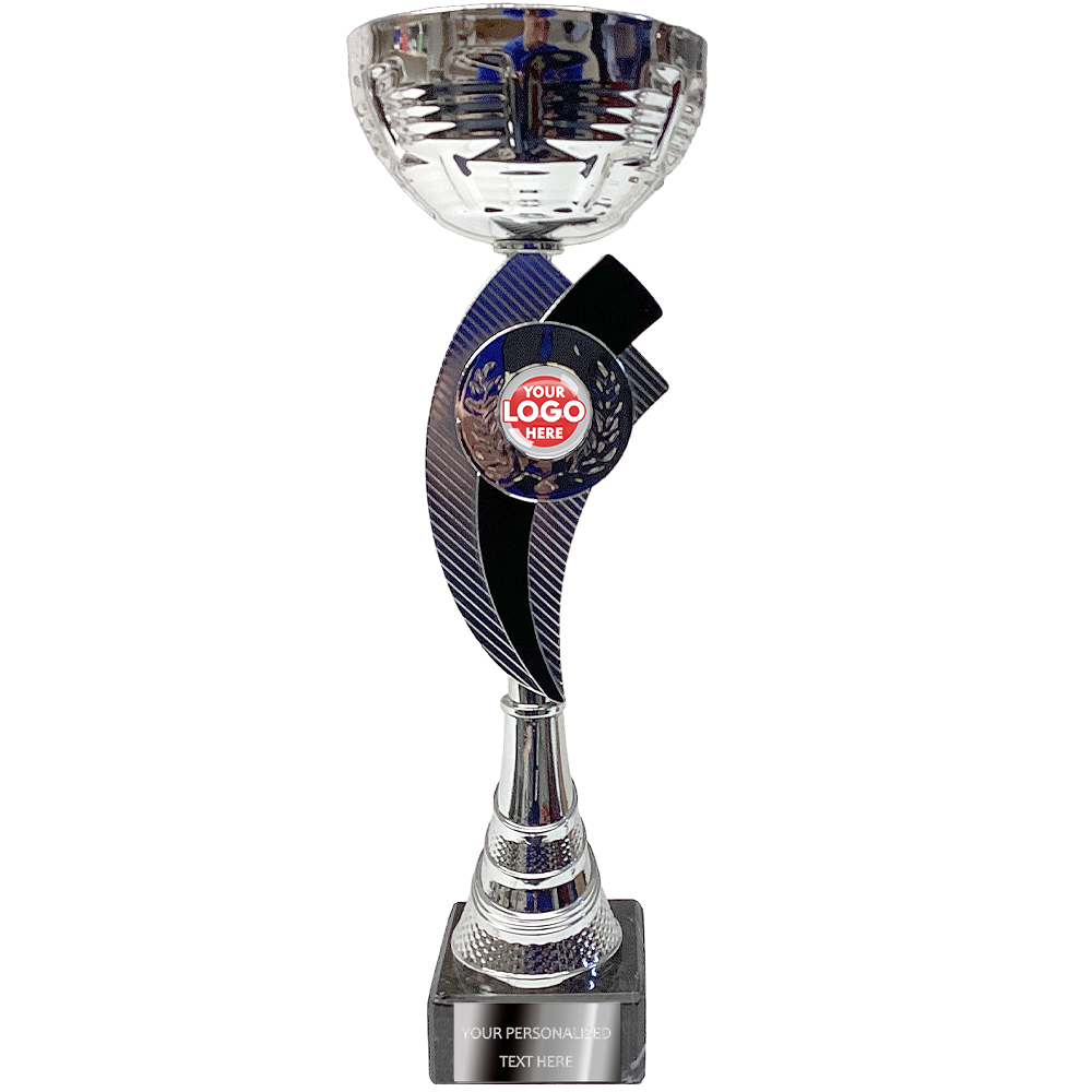 Silver Cup with Black Decorative Element (2063D/F) BW Trophies