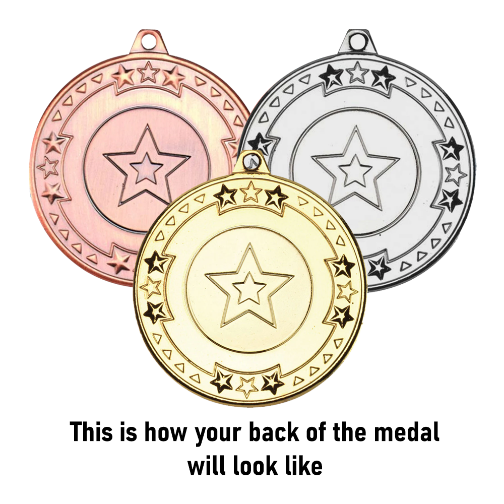 50mm Medal with Large Logo BW Trophies