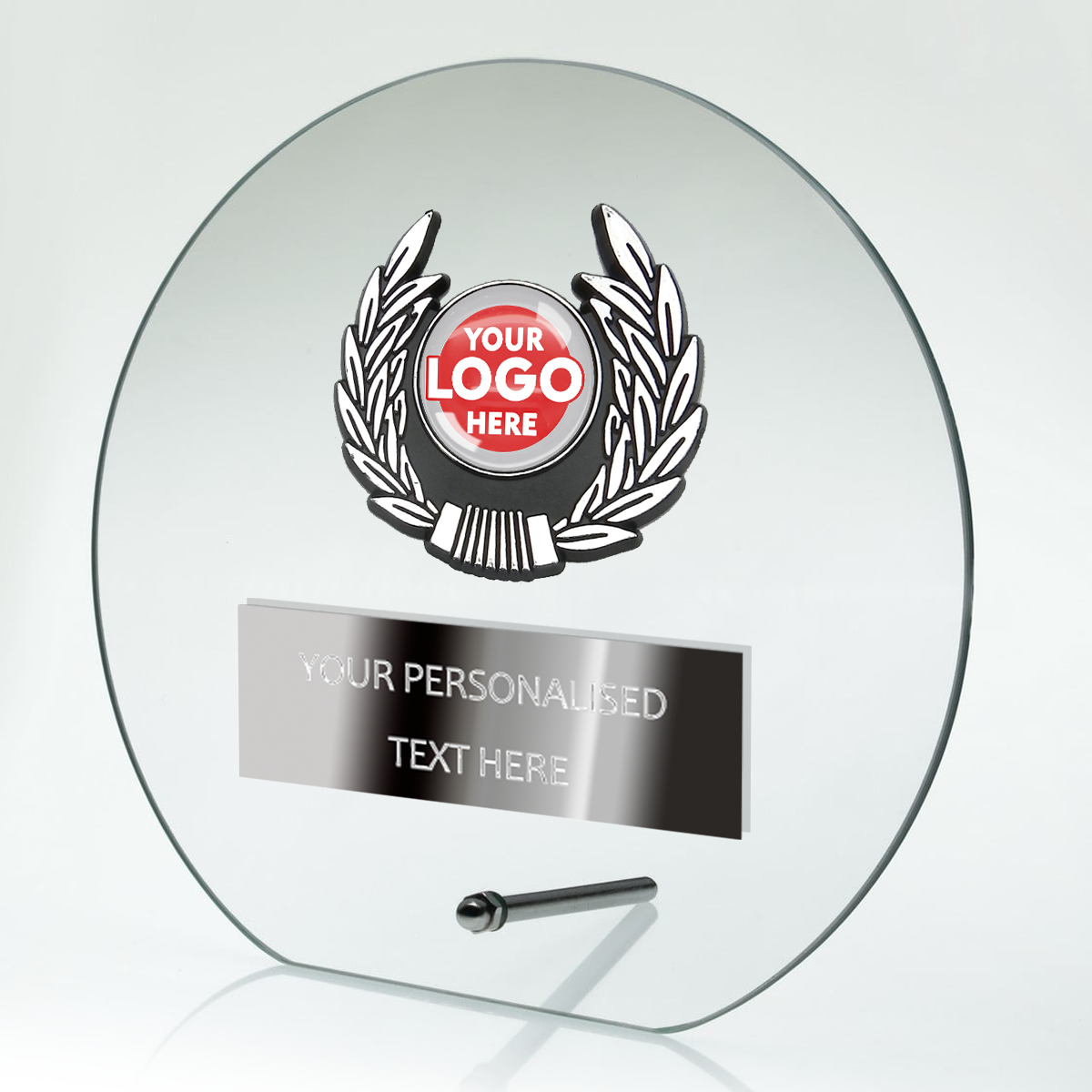 DP Circular Clear Glass Awards with trim (GR01B/C) BW Trophies