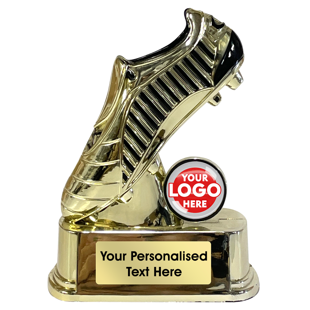 IO - Football Boot On Stand in Gold and Black (GSC1305GBK8) BW Trophies