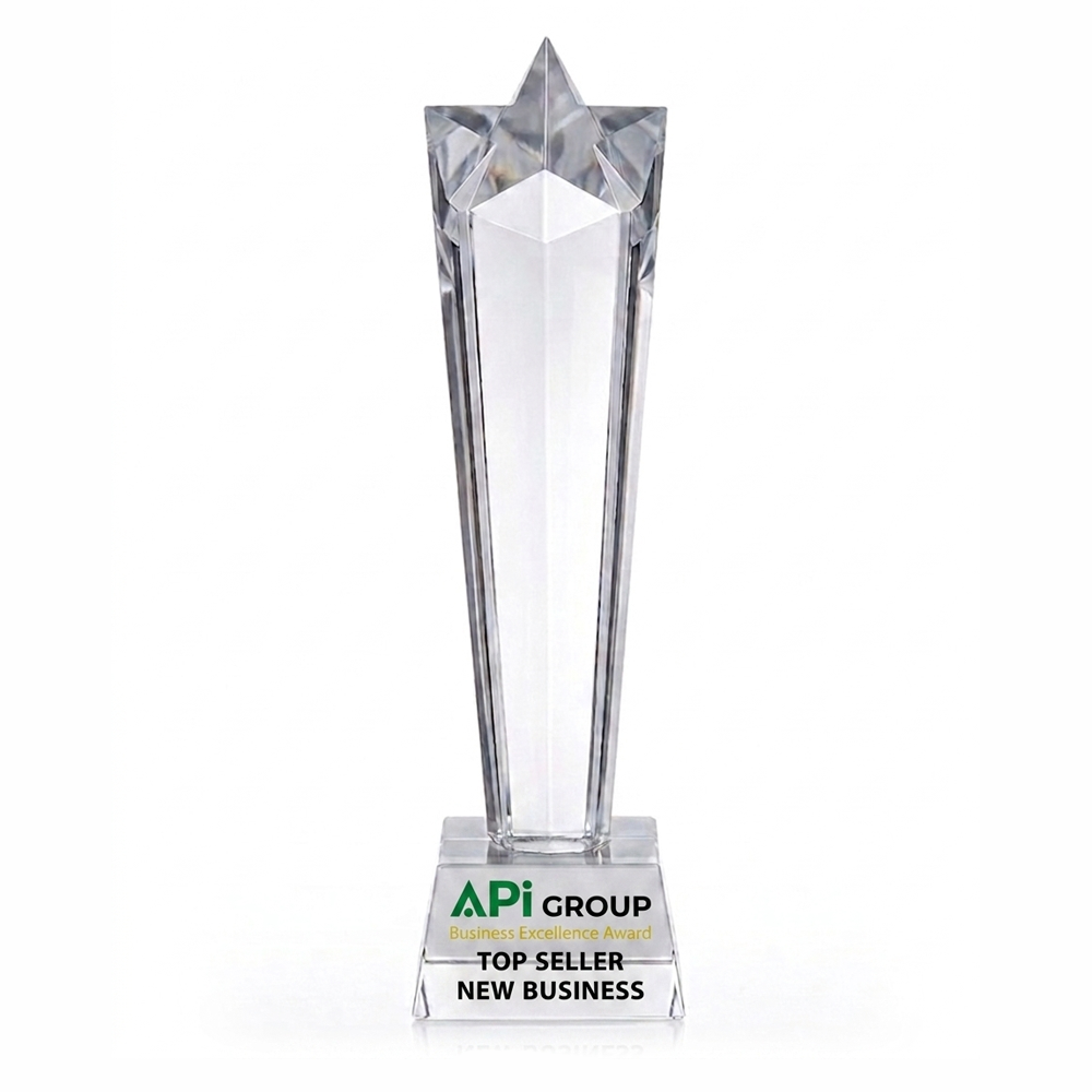 Colour Printed Star Shape Glass Award (JB4100A/B/C)