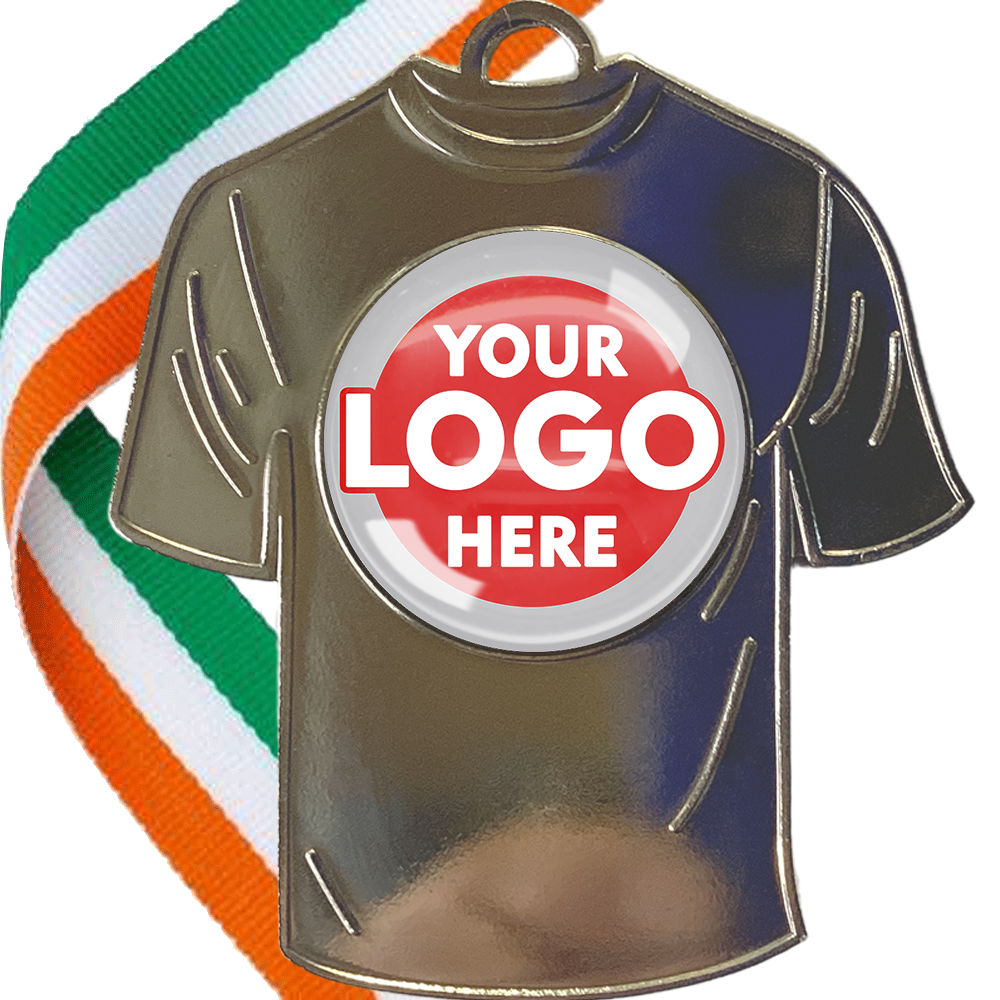 Shirt-shaped Silver Medal BW Trophies