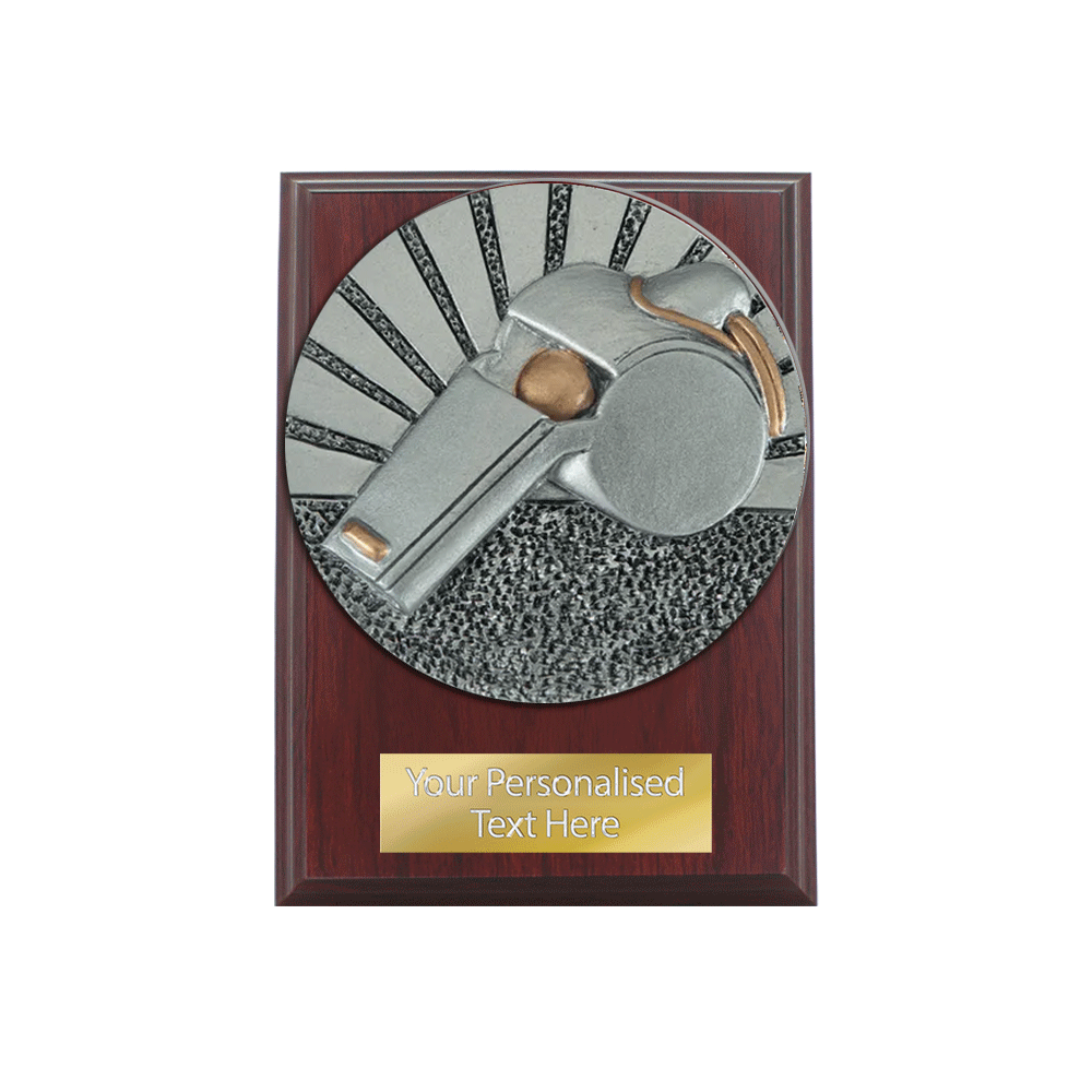Wooden Shield with Referee Theme Resin Disc (H121/2) BW Trophies