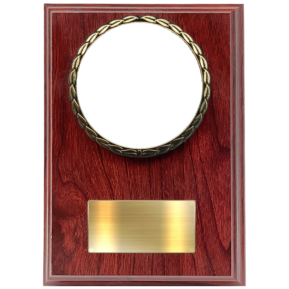 Cricket Wooden Trophy Shield (H121/2) BW Trophies