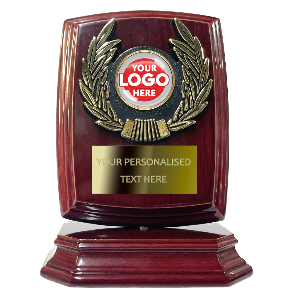 Rotating Wooden Shield Trophy (IC450) BW Trophies