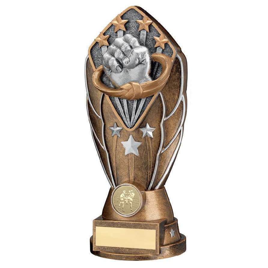 Personalised Martial Arts Fist and Belt Tower Trophy