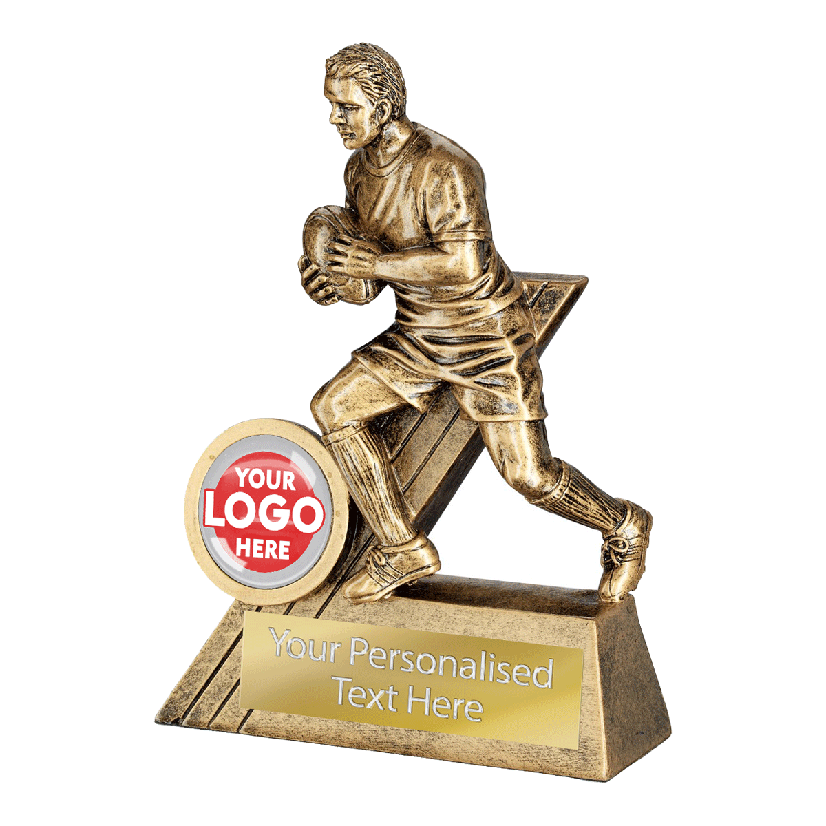 Male Rugby Resin Award (JR4-RF054A/B/C) BW Trophies