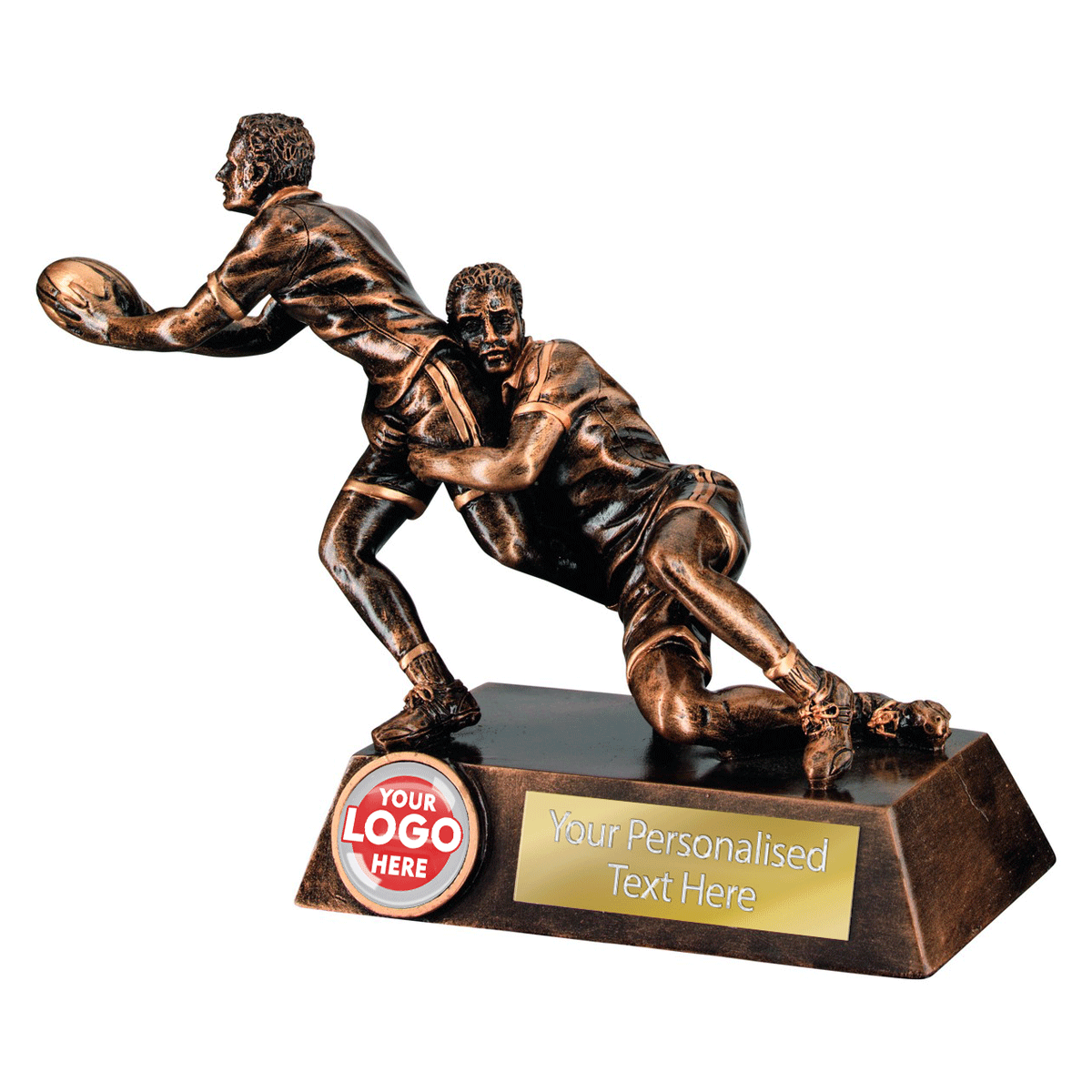 Resin Male Rugby Award (JR4-RF122A/B/C) BW Trophies