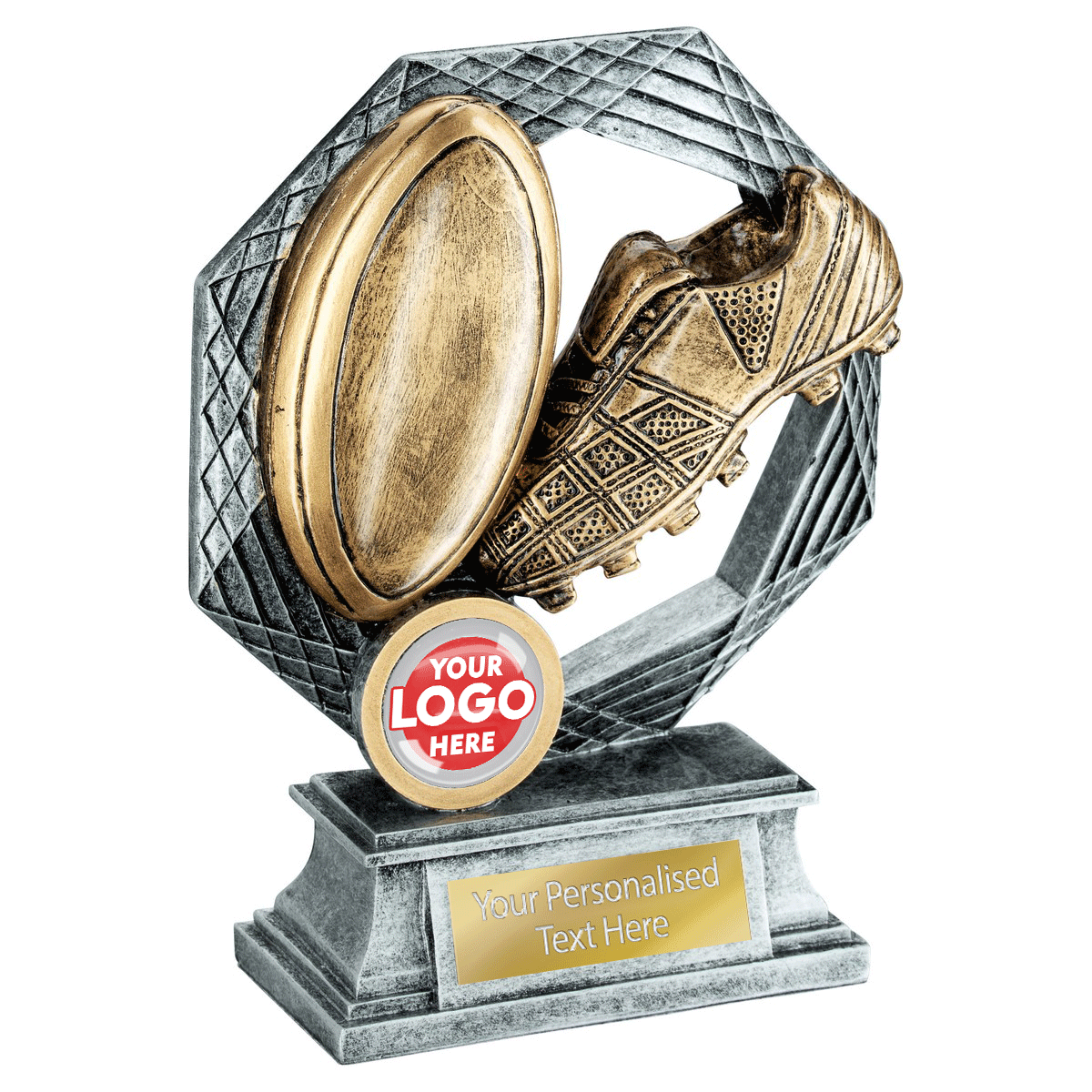 Resin Rugby Award (JR4-RF624A/B/C) BW Trophies
