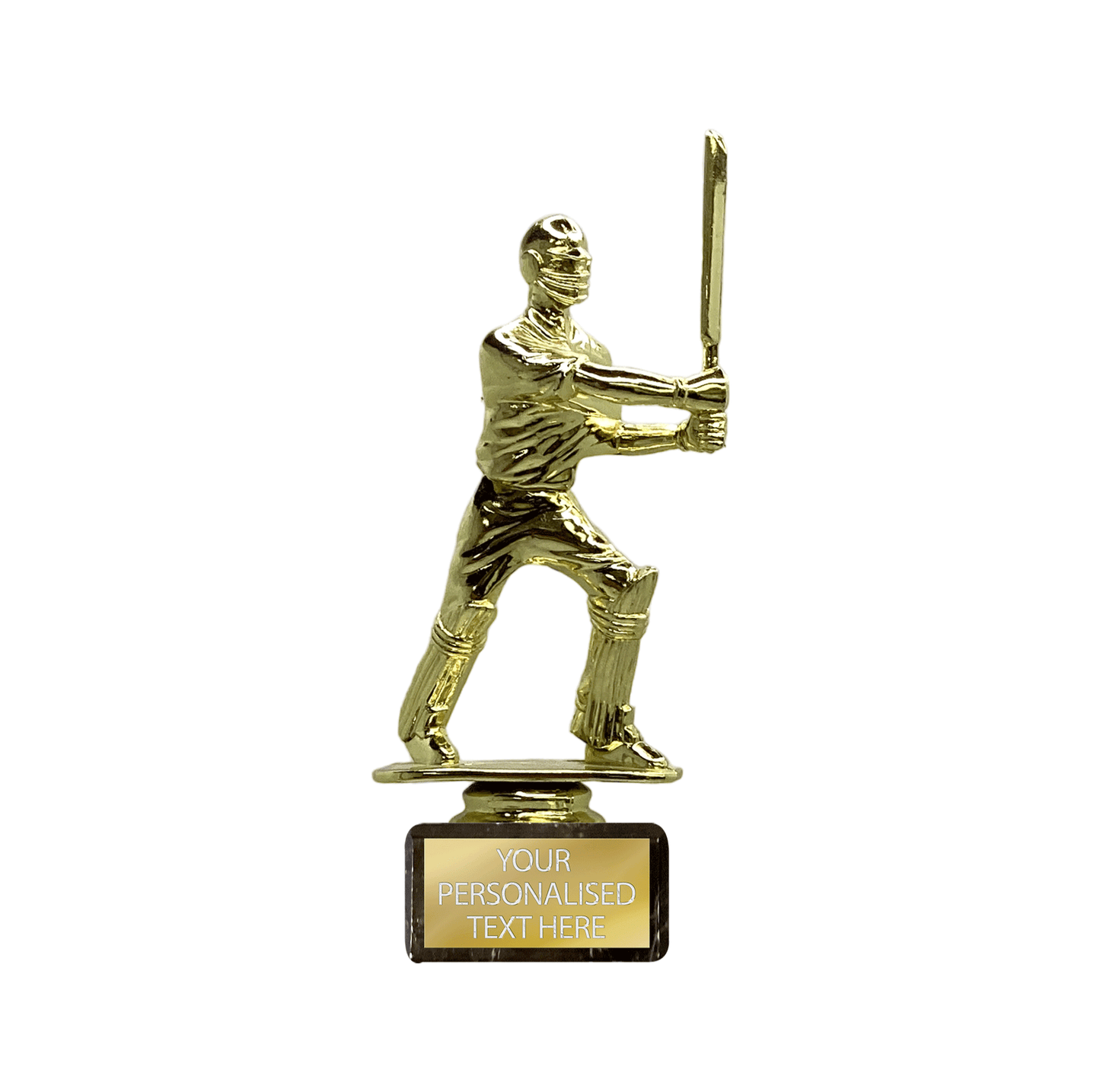 Golden Cricket Batsman Figurine on Marble Stand (CRI Batsman S/L) BW Trophies