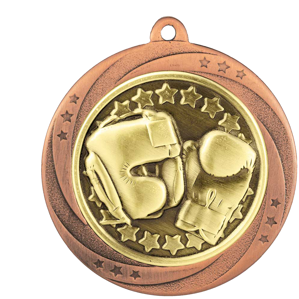 60mm Superstars Boxing Medals with Ribbons