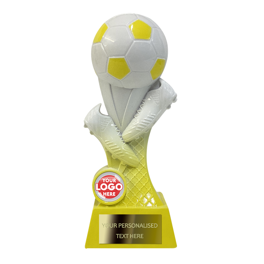 Yellow & White Football Multicolour Trophy NB4Y BW Trophies