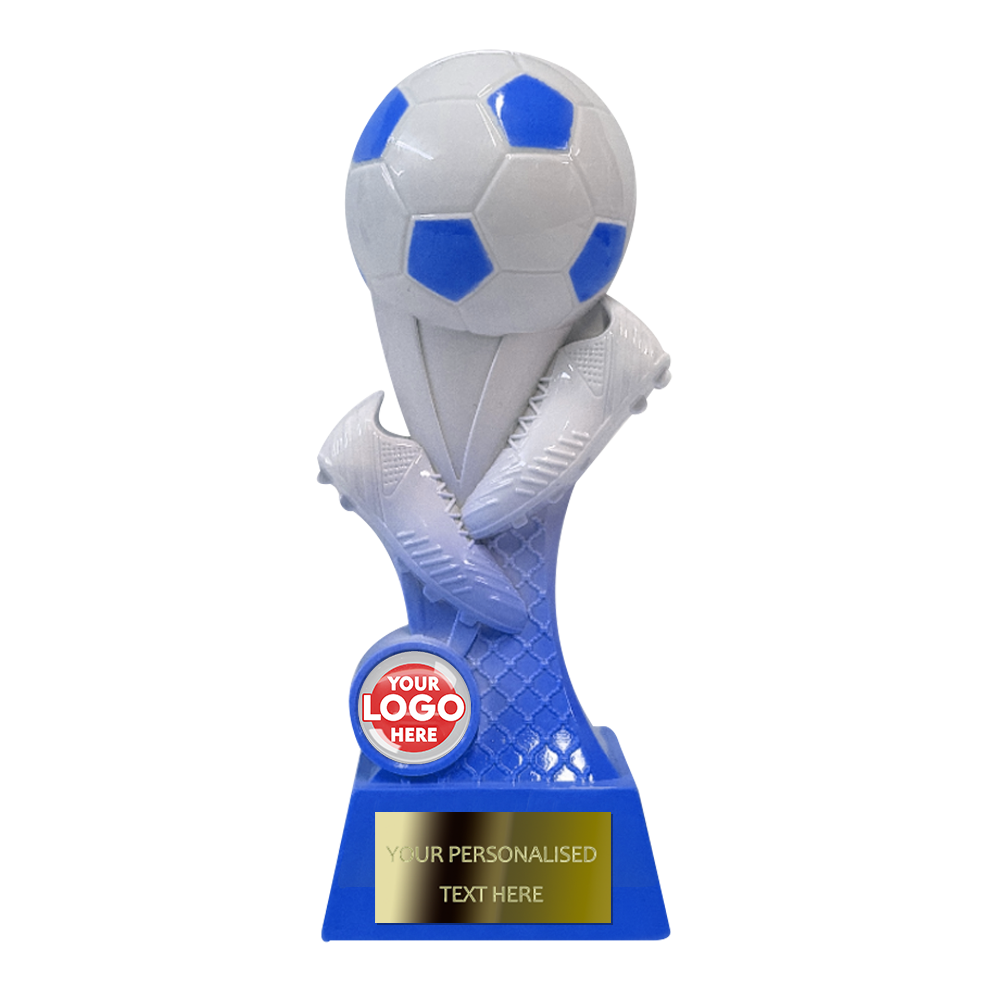 Blue & White Football Multicolour Trophy NB4B BW Trophies