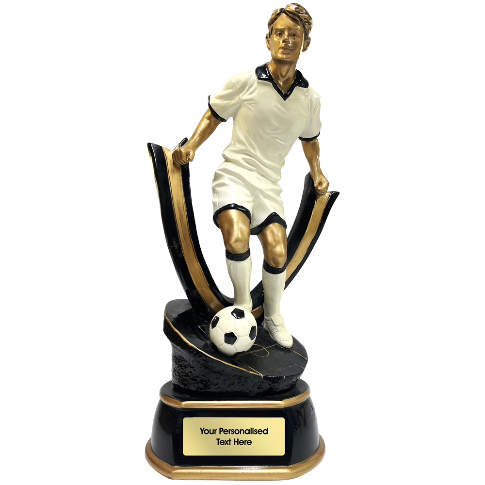 Large Footballer Resin Trophy (PCM1350-2) BW Trophies