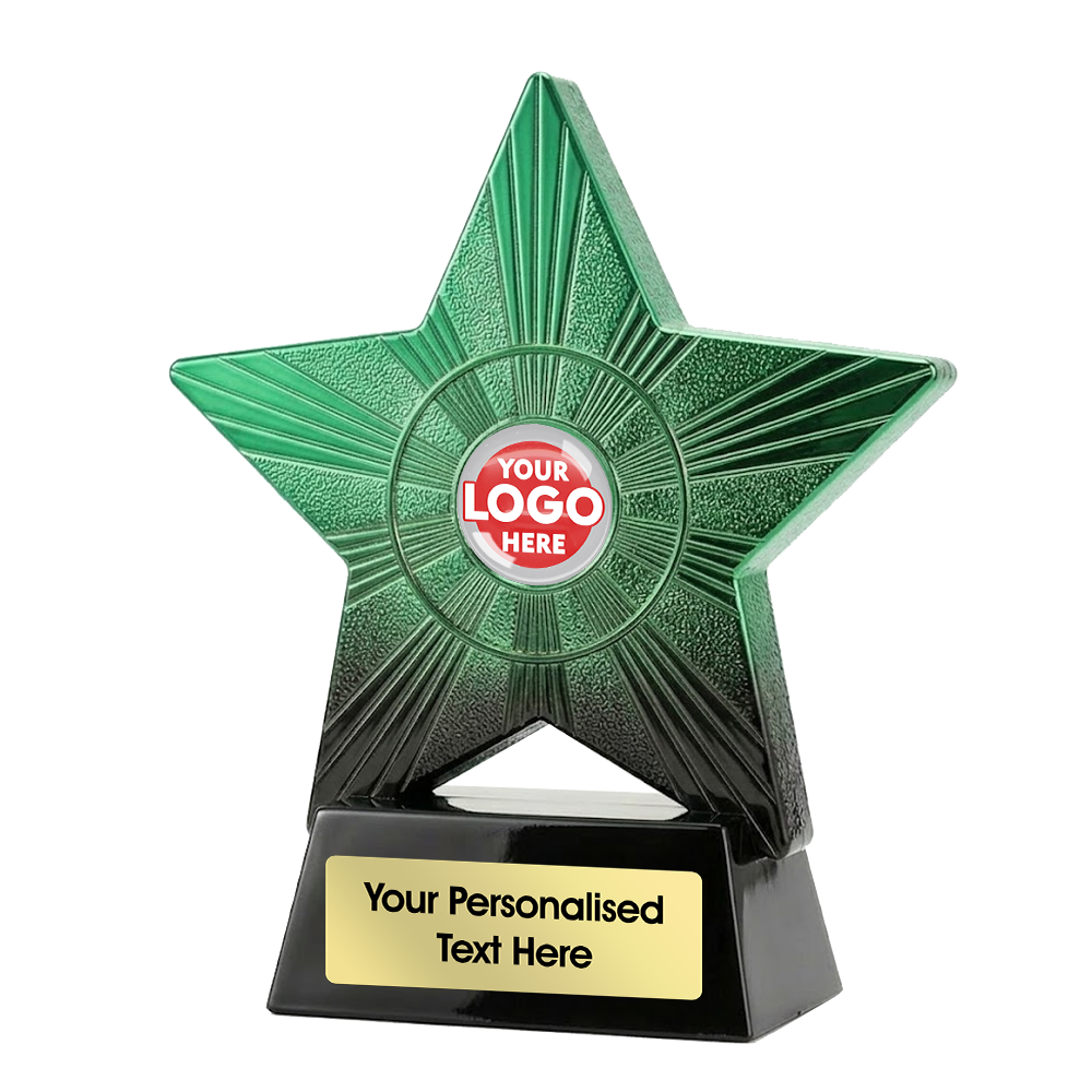 Two Tone Black & Green Multi-Purpose Star Trophy (PQ25052A/B) BW Trophies