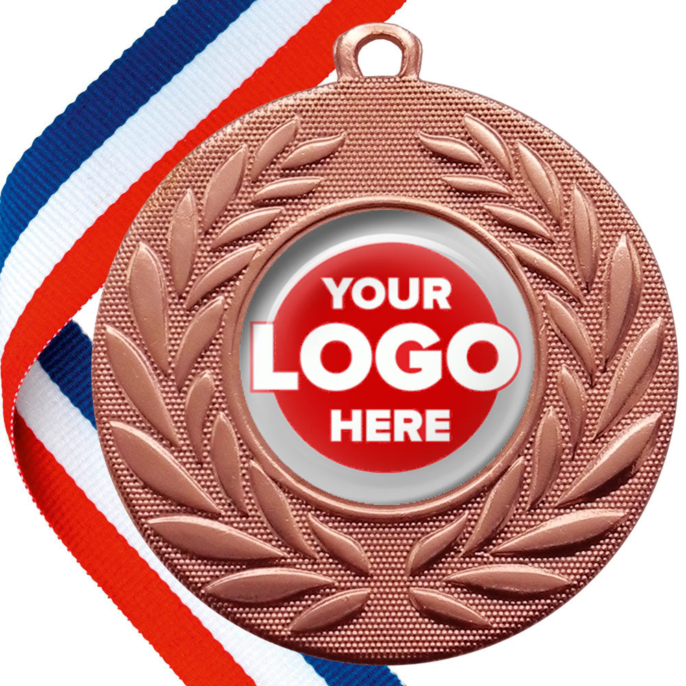 Classic Wreath Medals Domed - MINIMUM ORDER 100 BW Trophies