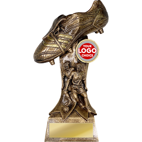 Antique Gold Resin Football Boot Trophy RF1508