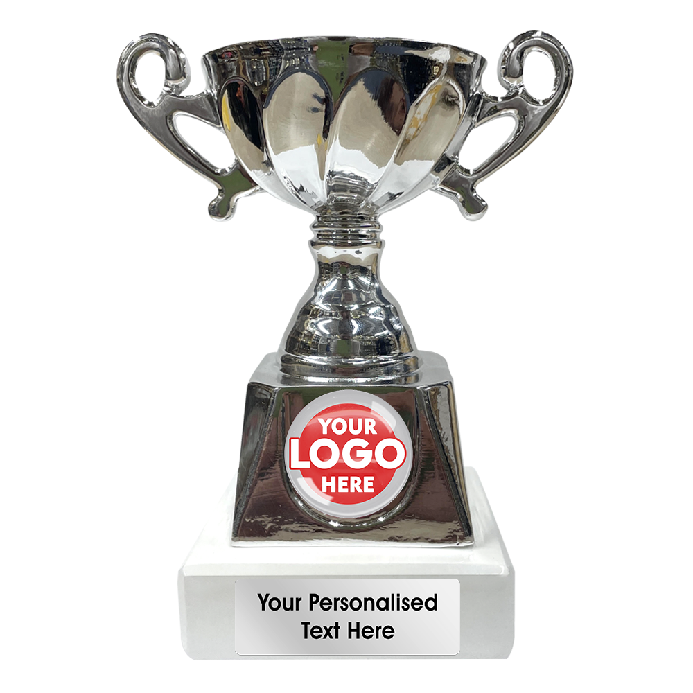 Elegant Silver Resin Coated Cup with Handles (RF1922-01S)