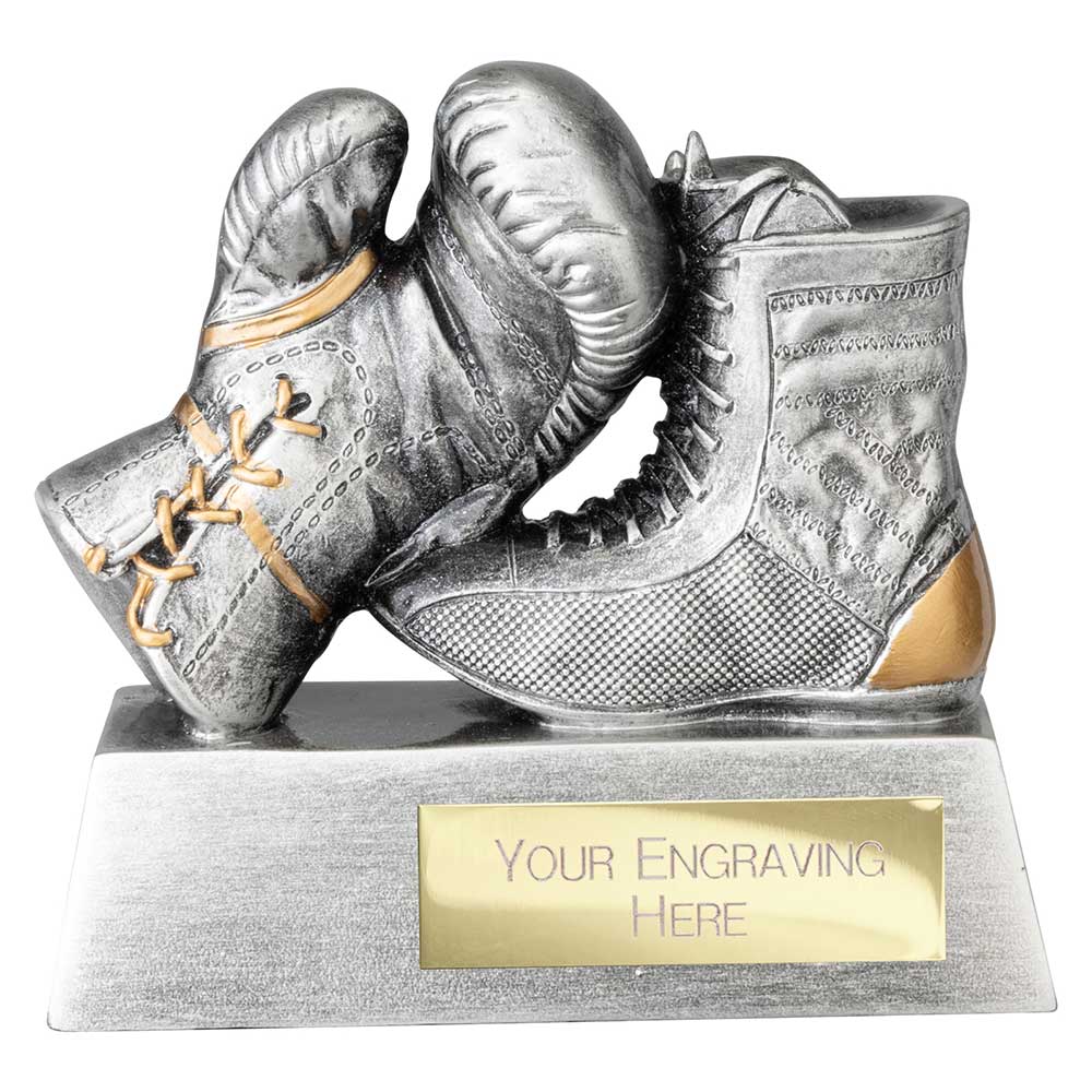 Personalised Boxing Glove and Boot Trophy