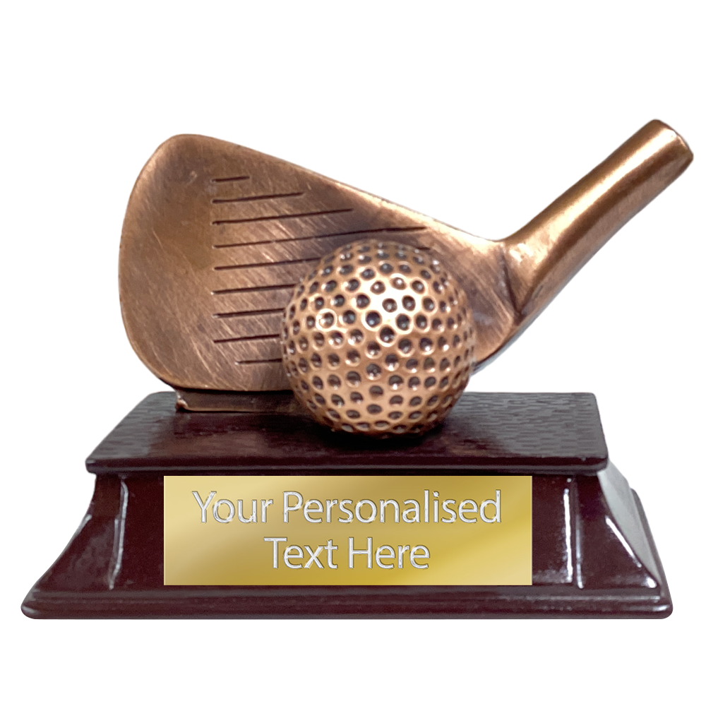 Bronze Golf Club&Ball Resin Award (RF4589) BW Trophies