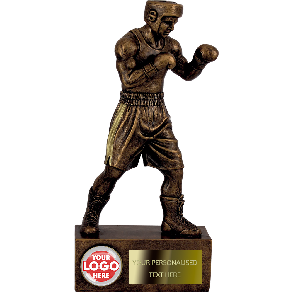 Antique Gold Boxer Trophy (RF4807/8DBU) BW Trophies
