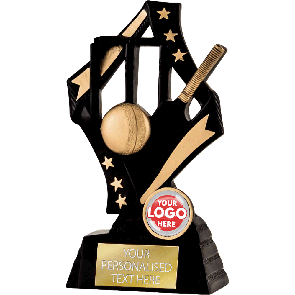 Cricket Bat&Ball Resin Award (RFD2250/70) BW Trophies