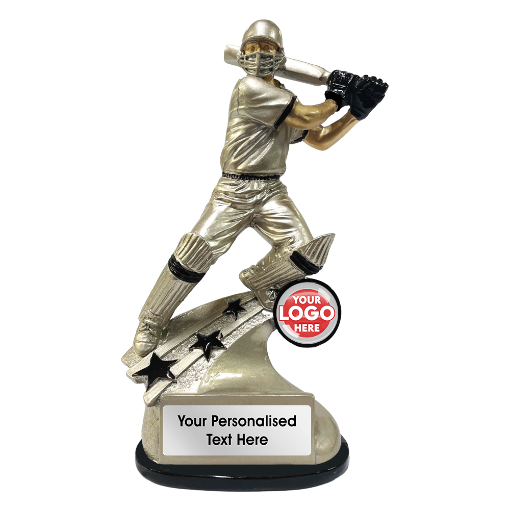 Cricket Batter Resin Trophy (RS433) BW Trophies