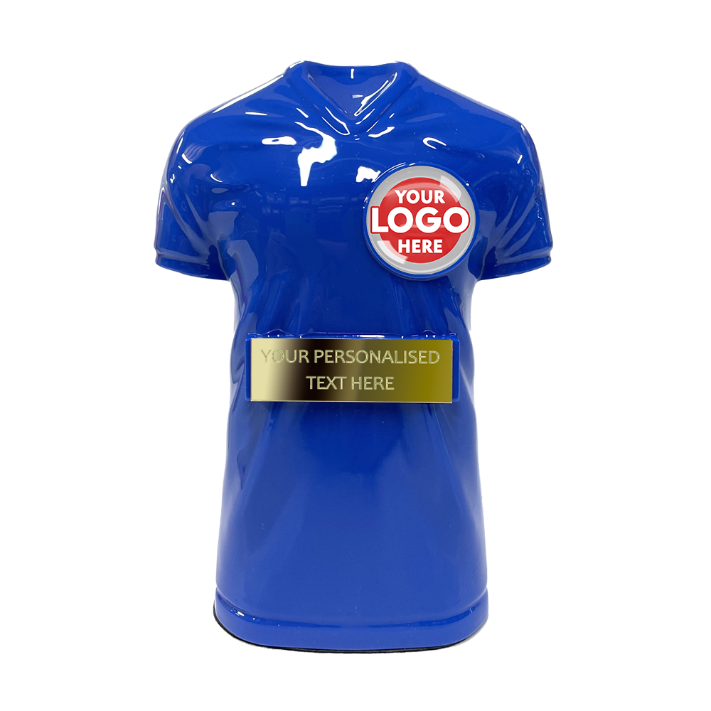 Blue Football Shirt Multicolour Trophy SH1BU BW Trophies