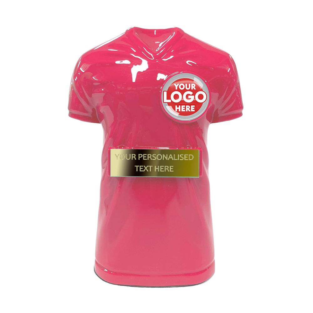Pink Football Shirt Multicolour Trophy SH1PI BW Trophies