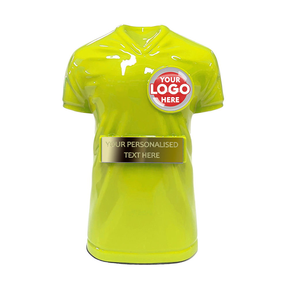 Yellow Football Shirt Multicolour Trophy SH1YE BW Trophies